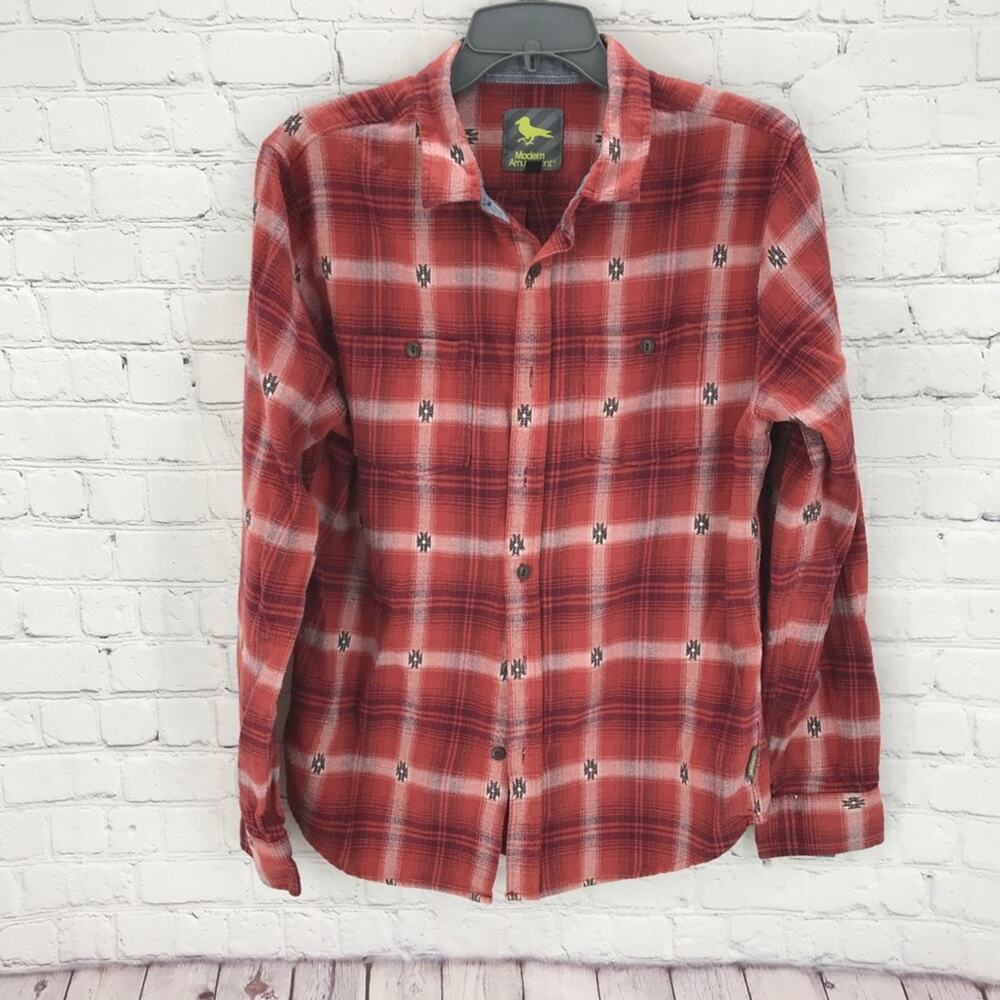 Modern Amusement tribal print flannel shirt Med